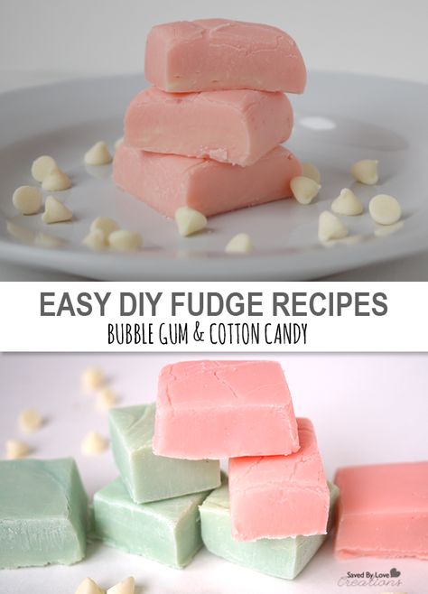 How to Make Fudge @savedbyloves Cotton Candy Fudge, Gum Recipe, Cotton Candy Recipe, Cake Batter Fudge, Candy Fudge, How To Make Fudge, Homemade Fudge Recipes, Easy Candy Recipes, Cooking Decorating