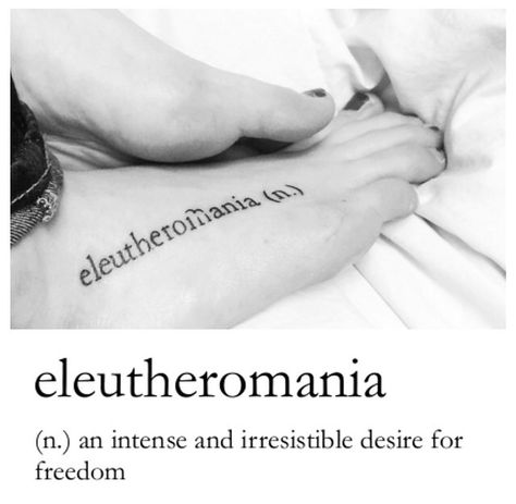 Intense Tattoo Ideas, Eleutheromania Tattoo, Hidden Tattoos, New Tattoo, Pretty Tattoos, New Tattoos, Tattoo Quotes, Tattoo Ideas, Tattoos