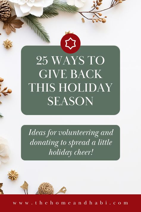 Looking for meaningful ways to give back this holiday season? This guide offers 25 impactful ideas—from volunteering in your local community to supporting global causes. Perfect for World Kindness Day on Novmber 13th or Christmas 2024, each suggestion makes it easy to contribute to a cause close to your heart. Read the blog to discover ways to volunteer, donate, and spread kindness. Your actions can make a difference this season! #HolidayGiving #Volunteer #WorldKindnessDay #GiveBack Kindness Day, Thrift Flips, World Kindness Day, Food Drive, Spread Kindness, Show Appreciation, Local Community, Homemade Treats, Homemade Christmas Gifts