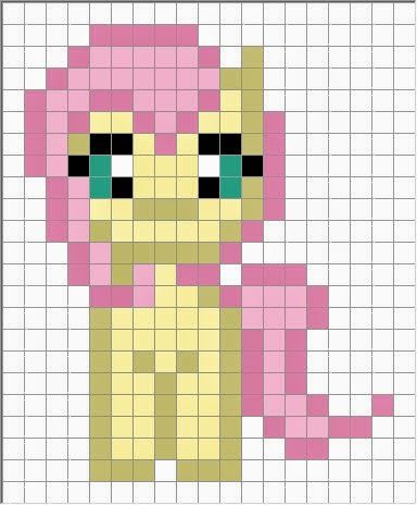 Pony Videos, Crochet Rag Rug, Easy Perler Bead Patterns, Pixel Characters, Graph Paper Drawings, Pixel Drawing, Pix Art, Rag Rugs, Pixel Art Design