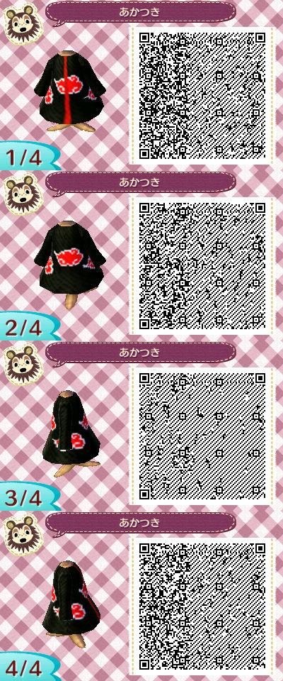 animal crossing qr codes | Animal Crossing New Leaf- Akatsuki outfit Gravity Falls Costumes, Acnl Paths, Animal Crossing Qr Codes, Acnl Qr Codes, Motif Acnl, Animal Crossing 3ds, Animal Crossing New Leaf, Ac New Leaf, Coding Shirts