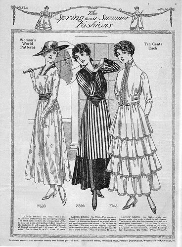 April 1916 Fashion 1916 Fashion, Vintage Website, 1900s Dress, 10s Fashion, Fashion 1910, 1900s Fashion, 1910s Fashion, Summer Fashions, 20th Century Fashion