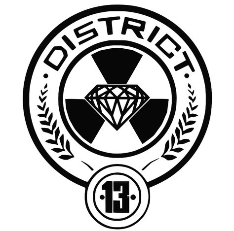 Hunger Games District 13, Hunger Games Crafts, Hunger Games Logo, Hunger Games Tributes, Book Rebinding, Hunger Games Districts, Hunger Games Party, District 13, Games Logo