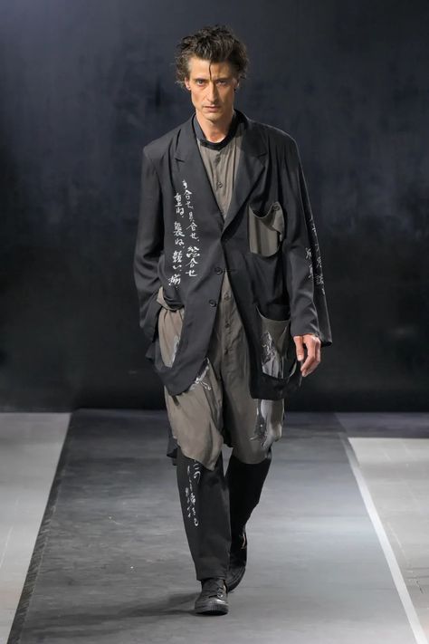 Yohji Yamamoto Spring 2025 Ready-to-Wear Fashion Presentation & Collection Review [PHOTOS] Yohji Yamamoto Menswear, Fashion Presentation, Paris Fashion Week Men, Style Moodboard, Spring 2025, June 2024, Yohji Yamamoto, Get Dressed, Couture Fashion