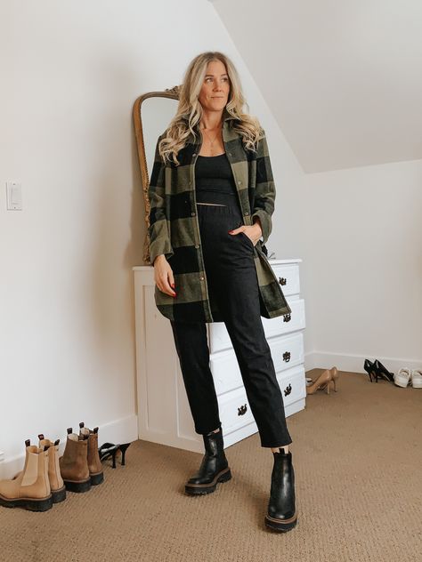 Long Plaid Jacket Outfit, Check Jacket Outfit, Plaid Jacket Outfit, Plaid Jacket Women, Teacher Clothes, Checked Jacket, Fall Winter Wardrobe, Fall Outfits For Work, Jacket Outfit