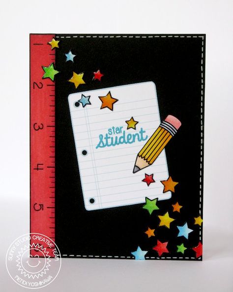 Altered Notebooks, Star Student, Student Card, Teachers Day Card, Classroom Board, Sunnies Studios, Star Students, Back To School Crafts, Teacher Cards