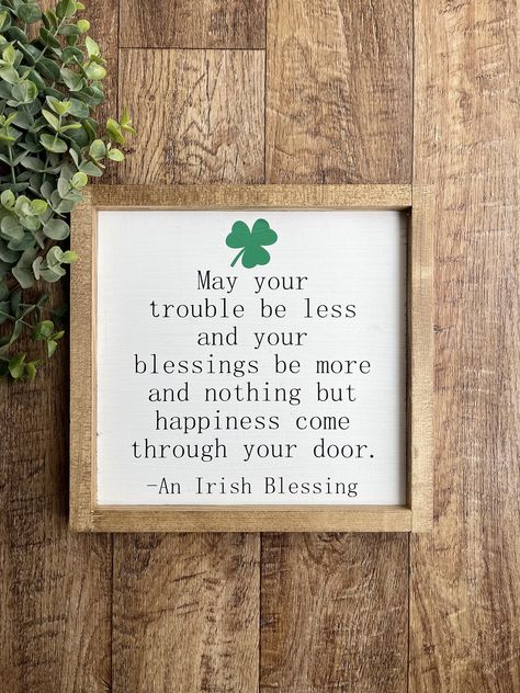 St Pattys Decor, Entryway Art, Boy Sign, Irish Decor, Classic Grey, Irish Blessing, Saint Patrick's Day, Farmhouse Sign, Love Your Home