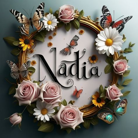 Nadia Name Wallpaper, Nadia Name, Fav Aesthetic, Backgrounds Phone, Backgrounds Phone Wallpapers, Name Day, 3d Wallpaper, Letter Art, Name Art