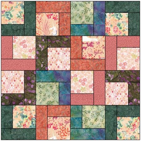 How to Make the Super Easy Patience Corners Quilt Block – fabric-406 Quilt Block Patterns Easy, Quilt Blocks Easy, Lap Quilt Patterns, Big Block Quilts, Quilting Designs Patterns, Scrappy Quilt Patterns, Quilt Sewing Patterns, Quilt Block Patterns Free, Quilt Square Patterns