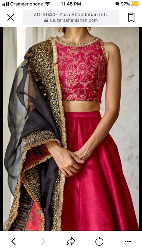 Maroon Lehenga Choli, Maroon Lehenga, Black Dupatta, Lehenga Designs Simple, Lehnga Dress, Raw Silk Fabric, Traditional Indian Dress, Indian Dresses Traditional, Traditional Indian Outfits