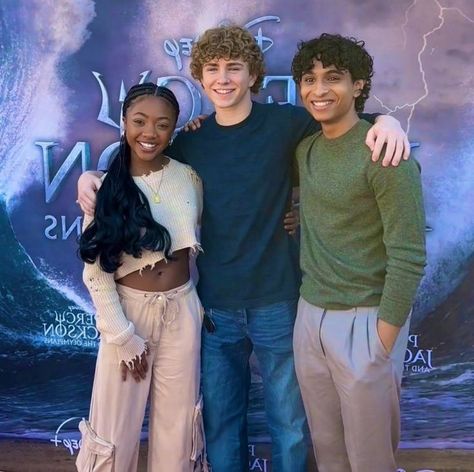 percy jackson & the olympians || tv cast icons Pjo Trio, Percy Jackson Serie, Leah Sava Jeffries, Pjo Cast, Jackson Walker, The Olympians, Percy Jackson Cast, Walker Scobell, Percy Jackson Characters