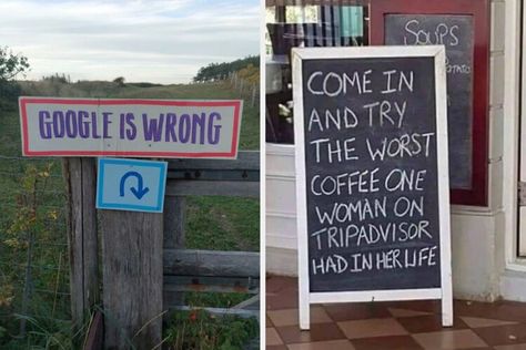 Forgive Me, I'm Still Laughing At The 19 Funniest Signs Of The Week — BuzzFeed Bad Coffee, Made Me Laugh, Side Stitch, Have A Laugh, Forgive Me, Laughing So Hard, Funny Signs, Buzzfeed, Oklahoma