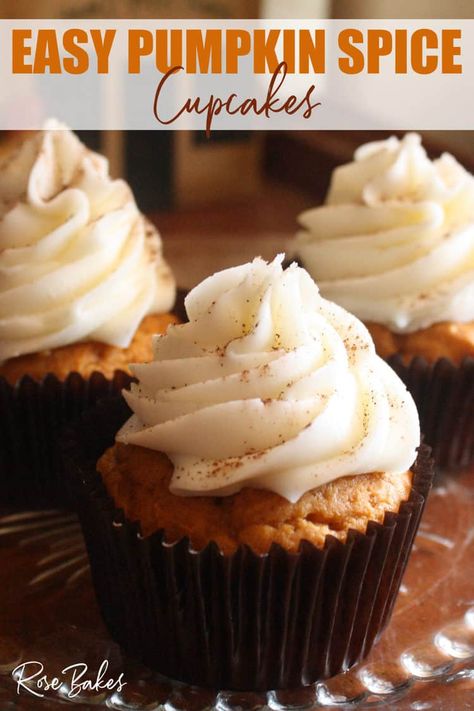 Doctored Cake Mix Recipes Cupcakes, Pumpkin Cupcakes With Cake Mix Easy, Pumpkin Spice Cupcakes Easy, Cupcakes From Box Cake Mixes, Spice Cake Mix And Pumpkin, Pumpkin Cupcake Recipes, Cake Mix Cupcakes, Pumpkin Pie Cupcakes, Thanksgiving Cupcakes