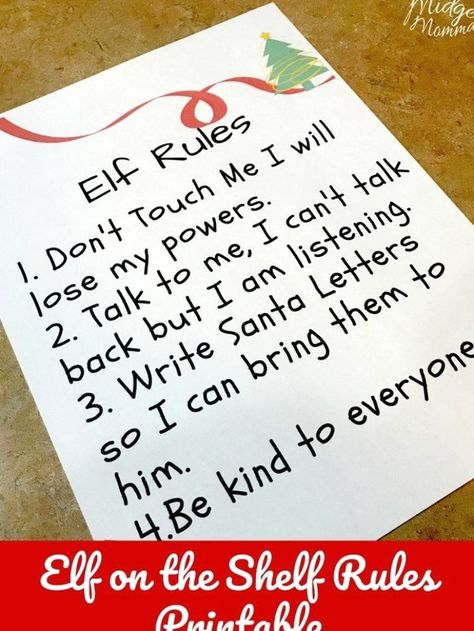 Elf On The Shelf Rules, Girl Elf Names, Elf On Shelf Letter, Elf Classroom, Garland Bedroom, Elf Ideas Easy, Elf Names, Awesome Elf On The Shelf Ideas, Elf Magic