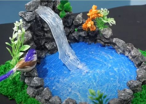 Glass Water Fountain, Waterfall Decoration, Boy Background, Jog Falls, Diy Waterfall, Bible Overview, Waterfall House, Nature 3d, Fairy Things