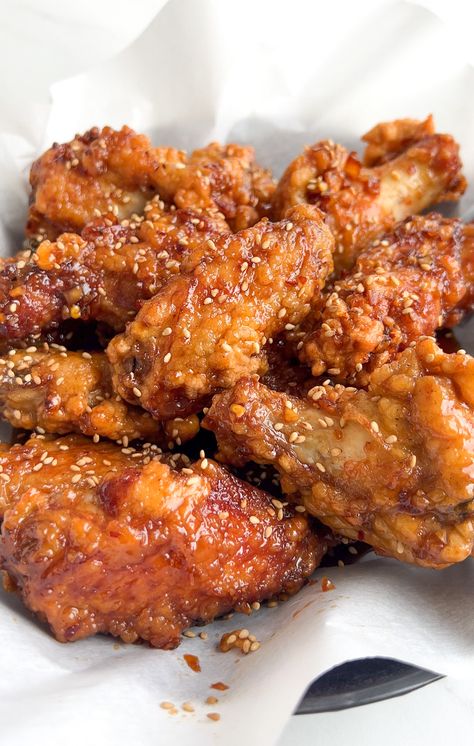 Soy Garlic Korean Fried Chicken | teekeatz Korean Garlic Fried Chicken, Bon Chon Soy Garlic Recipe, Soy Garlic Korean Fried Chicken, Soy Garlic Chicken, Garlic Fried Chicken, Healthy Eating Books, Juicy Grilled Chicken, Soy Chicken, Korean Chicken