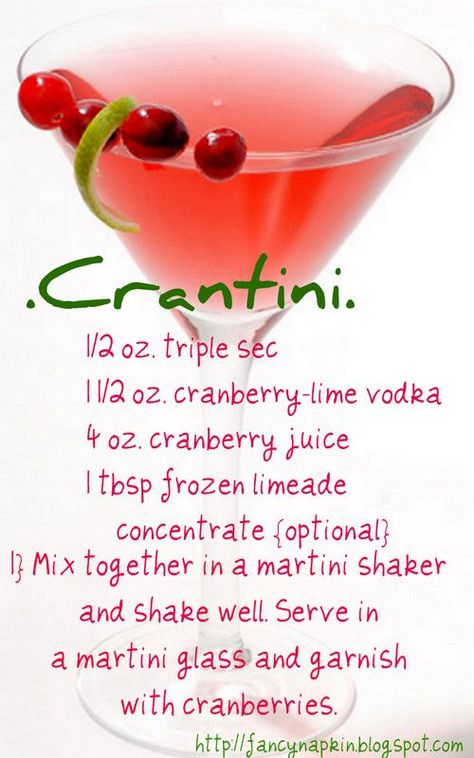 This cocktail recipe is actually for a special request I had when I did this post on making your own infused Cranberry-Lime Vodka. I know ... Crantini Recipe, Homemade Beverages, Mommy Juice, Winter Meals, Vodka Recipes, Drink Mixes, Sale Ideas, Christmas Entertaining, Infused Vodka