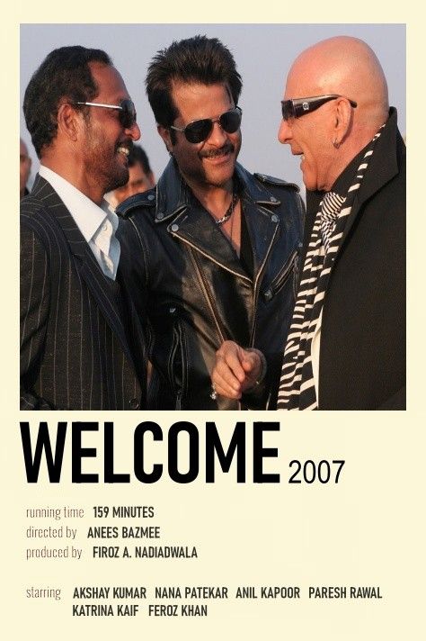 Minimalist poster of 2007 release comedy film Welcome Welcome Movie Poster, Bollywood Minimalist Poster, Bollywood Movies Poster, Bollywood Film Posters, Bollywood Drawing, Bollywood Movie Posters, Posters Bollywood, Welcome Movie, Comedy Movies List