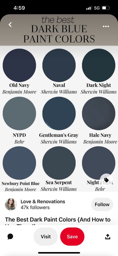 Behr Paint Navy Blue, Navy Blue Bedroom Paint & Paint Tools, Valspar Dark Blue Paint Colors, Slate Navy Blue Paint, Deep Blue Grey Paint Colors, Dark Navy Blue Exterior Paint, Dark Blue Black Paint Color, Navy Man Cave, Deep Navy Paint Colors