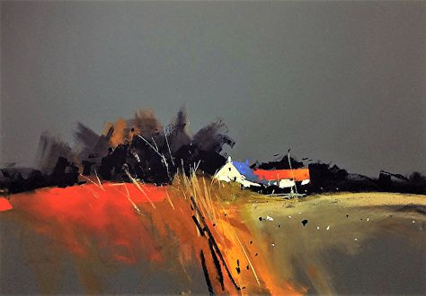 Beach House by Tony Allain Tony Allain, Peisaj Abstract, Colorful Landscape Paintings, Pastel Landscape, Landscape Art Painting, Abstract Art Landscape, Abstract Landscape Painting, Colorful Landscape, Contemporary Landscape