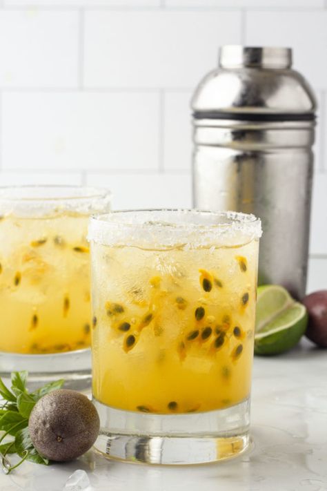 Fruit Margarita Recipe, Passion Fruit Margarita Recipe, What Is Simple Syrup, Around The Family Table, Honey Cornbread Muffins, Passion Fruit Margarita, Fruit Margarita, Easy Margarita Recipe, Ice Cream For Breakfast