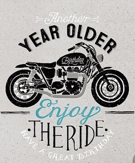 Motorcycle Birthday Card, Happy Birthday Biker, Happy Birthday Motorcycle, Birthday Motorcycle, Birthday Wishes For Men, Happy Birthday Wishes For Him, Cool Happy Birthday Images, Biker Birthday, Motorcycle Birthday