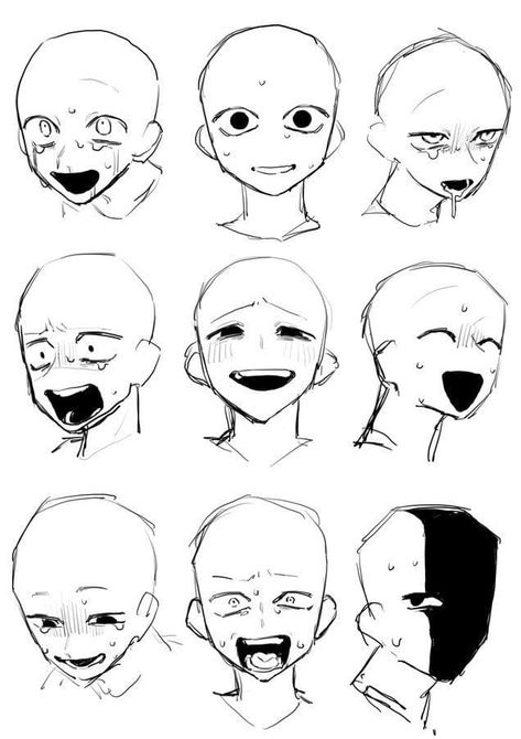 Drawing Face Expressions, الفن الرقمي, Výtvarné Reference, Siluete Umane, Body Reference Drawing, Art Tools Drawing, 인물 드로잉, 캐릭터 드로잉, Drawing Expressions