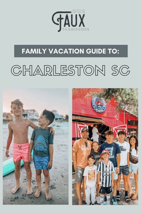 Family Vacation Guide To Charleston Our Faux Farmhouse, Charleston Sc Beaches, Faux Farmhouse, Best Family Vacation Spots, Charleston Vacation, South Carolina Vacation, Sullivans Island, American Road Trip, Charm School