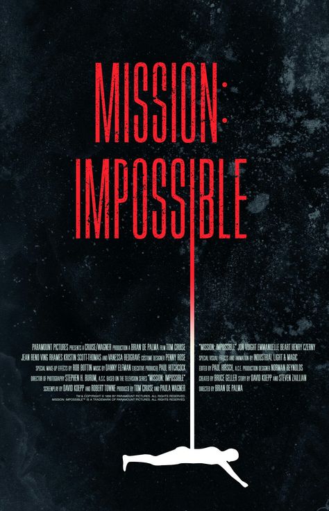 Spy Graphic Design, Mission Impossible Theme, Spy Movie, Grid Poster, Series Posters, Jon Voight, Kristin Scott Thomas, Danny Elfman, Vanessa Redgrave