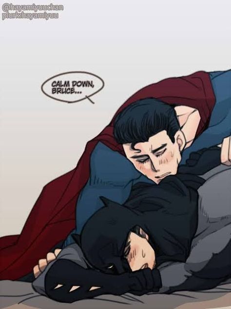 Super Man X Batman Fanart, Superbat Fanart Kiss, Clark X Bruce Fanart, Batman Mpreg, Superman X Batman Comic, Batman And Superman Ship, Bottom Bruce Wayne, Batman X Superman Fanart, Superbat Mpreg