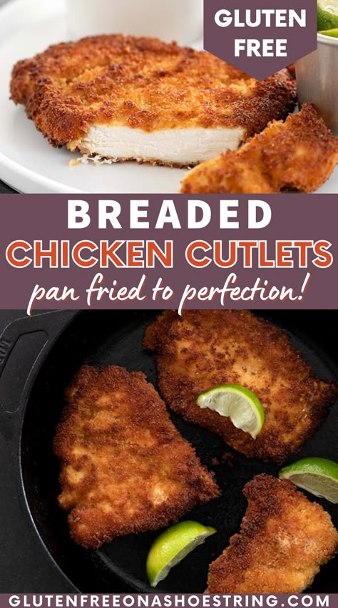 Gluten Free Breaded Chicken Tenders, Gluten Free Breading For Chicken, Gf Breaded Chicken, Gluten Free Chicken Fried Chicken, Gluten Free Pan Fried Chicken, Gluten Free Chicken Cutlets, Gluten Free Chicken Patties, Gluten Free Recipes Chicken, Chicken Breast Recipes Gluten Free