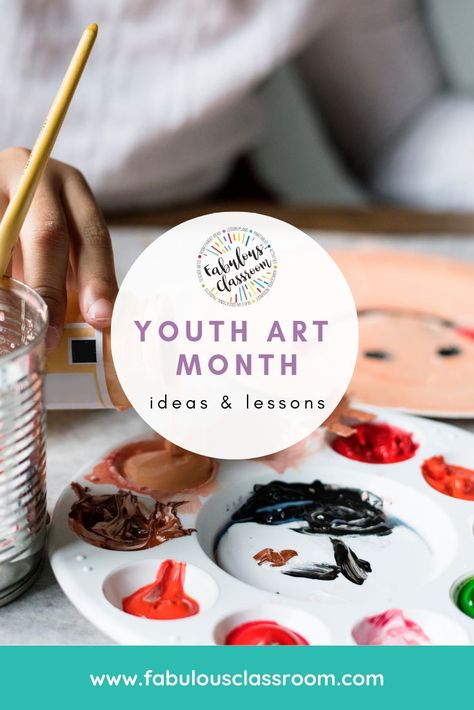 March is Youth Art Month! Visit Fabulous Classroom for tons of FREE resources and activities to share with your kids! Happy Crafting! #YouthArtMonth #ArtEd #ArtEducation #kidscrafts Youth Art Month, Activities For Youth, Purim Crafts, Shamrock Garland, Arts Month, Month Ideas, Art And Craft Materials, Youth Activities, Daily Love