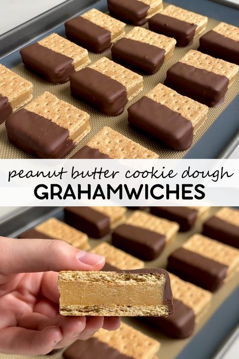 Life is short, and sometimes we just need some cookie dough! Simple as that. These peanut butter cookie dough grahamwiches are a fun and delicious way to enjoy your cookie dough with a little added crunchy texture from the graham crackers.  Simple enough to whip up day of or make in advance. Even better, they’re easily portable when you want to share! Edible Peanut Butter Cookie Dough, Graham Cracker Butter, Peanut Butter Whipped Cream, Sandwich Shapes, Cookie Dough Filling, Pretzel Toffee, Butter Cookie Dough, Peanut Butter Cookie Dough, Butter Toffee