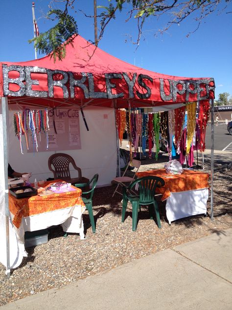 Tinsel Hair, Festival Booth, Hair Tinsel, Fade Designs, Fall Fest, Patio Umbrella, Hair Extensions, Henna, The Neighbourhood