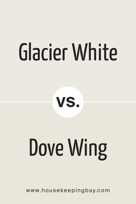 Glacier White OC-37 by Benjamin Moore vs Dove Wing OC-18 by Benjamin Moore Dove Wings, Dove Wing Benjamin Moore, Dove Wing, Trim Colors, White Paint Colors, White Wings, White Doves, Coordinating Colors, Benjamin Moore