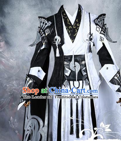 Chinese Ancient Cosplay Knight-errant Costume Nobility Childe Swordsman Body Armour Clothing for Men Chinese Clothing Traditional, Green Costumes, Warrior Costume, Warrior Outfit, Ancient Chinese Clothing, Chinese Costume, Dress Traditional, White Costumes, Chinese Traditional Clothing