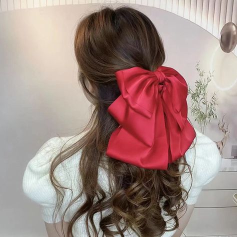 New Korean  Big Size Bow Hair Clip Claw Clamp Women  High Ponytail  Barrettes Headwear Girls Women Hair Clip Claw, Clip Claw, Women Hair Accessories, High Ponytail, Bow Hair Clip, High Ponytails, Bow Hair, Bow Hair Clips, Hair Accessories For Women