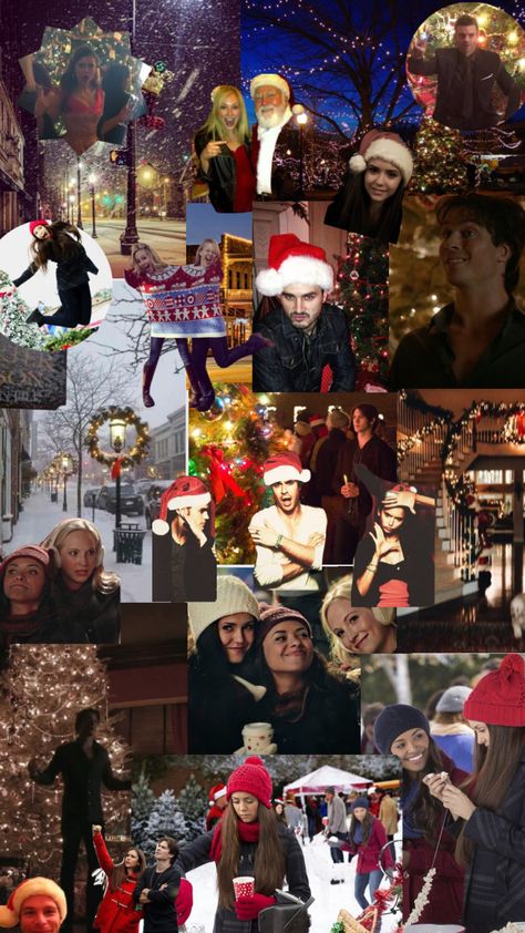 stupid ass tvd christmas bc i love them💌🎄❄️ #tvdu #tvdcast #christmas Vampire Diaries Christmas, Christmas Vampire Diaries, Vampire Diaries Christmas Wallpaper, Tvd Christmas Wallpaper, Tvd Christmas, Vampire Diaries Ornaments, Vampire Diaries Clause, Ian Somerhalder Christmas, Merry Christmas Wallpaper