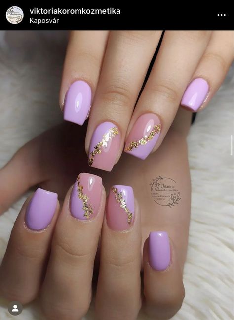 Nail Art Designs Ideas Tips & Inspiration nails nail art nail nail designs nail polish nail design nail art designs nails art nails acrylic nails ideas nail designs summer nail gel nails design nail polish colors nail tips nail trends nail tutorials nail art designs nail art ideas nail art design nail art easy nail art inspo nail art tutorial nail art glitter nails art ideas nails art summer nails art black fashion nails fashionable nails fashion style home nails home nail homedics nail Purple And Gold Short Nails, Purple And Gold Nails Ideas, Purple And Gold Nails Short, Pregnancy Nails Designs, Light Purple And Gold Nails, Lavender Short Nails, Lavender Sparkle Nails, Lavender And Gold Nails, Nails In Purple