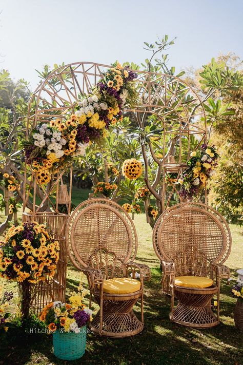 Photo from Vidhi and Deep Wedding Boho Wedding Decor Ideas, Unique Decor Ideas, Rattan Decor, Boho Wedding Decor, Mandap Decor, Wedding Decor Ideas, Modern Wedding Decor, Mehndi Decor, Unique Wedding Decor