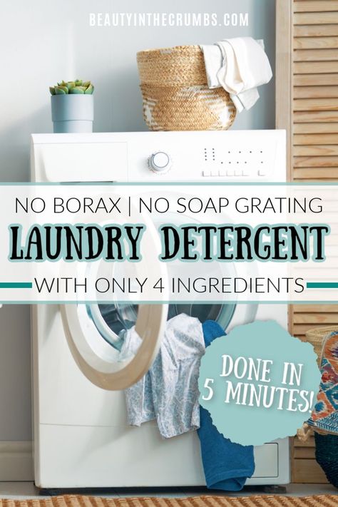 Laundry Detergent For Sensitive Skin, Detergent For Sensitive Skin, Diy Detergent, Diy Natural Detergent, Diy Laundry Soap, Homemade Laundry Detergent Recipes, Homemade Detergent, Laundry Detergent Recipe, Diy Laundry Detergent