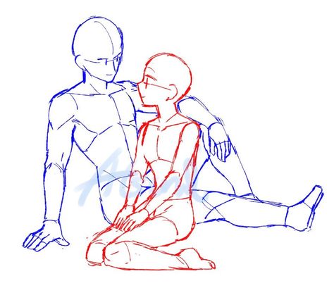 Look at me Anime Poses Reference Full Body Couple, Anime Couple Poses, Base Drawing, Manga Poses, Drawing Body Poses, Body Sketches, Body Pose Drawing, Character Base, Poses References