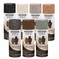 Rust Oleum Stone Spray Paint, Stone Spray Paint Countertops, Painted Countertops Diy, Spray Paint Countertops, Paint Countertops, Stone Spray Paint, Spray Paint Vases, Diy Kitchen Makeover Ideas, Textured Spray Paint