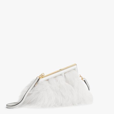 Fendi First Small Fendi First Bag, Fendi First, Fendi Logo Design, Fendi Store, Pink Fox, Fendi Logo, Fur Bag, Tone On Tone, Exclusive Gift