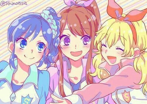 Three Best Friends, Aikatsu Stars, Anime Friendship, Anime Sisters, Pfp Ideas, Friend Anime, Cute Anime Wallpaper, Anime Best Friends, Anime Character Drawing