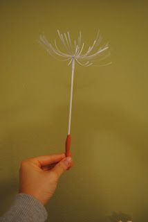 Dandelion Hat Diy, Giant Dandelion Diy, Dandelion Costume Diy, Dandelion Costume, Dandelion Ideas, Bowling Ball Yard Art, Dandelion Puffs, Flower Costume, White Dandelion