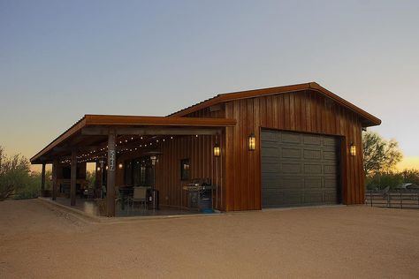 Residential Steel Buildings, Metal Garage Buildings, Exterior Wall Panels, Metal Building Home, Building Home, Barn Garage, Metal Siding, Desert Dream, Steel Building