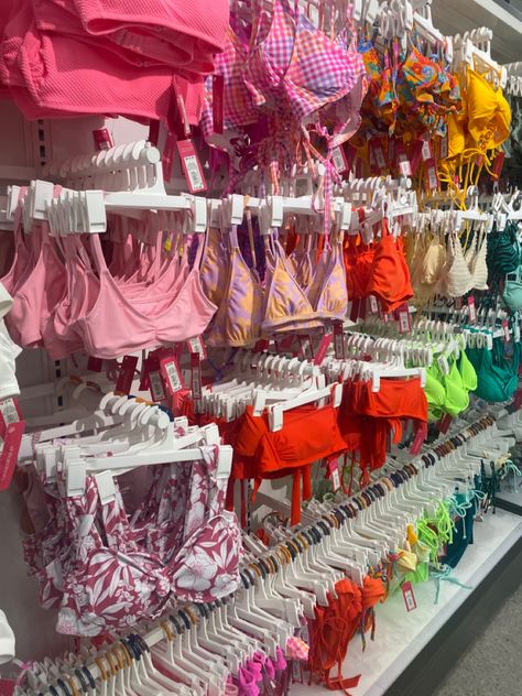 Pile Of Bikinis, Hawaii Wardrobe, Fiona Core, Target Bikinis, Preppy Swimsuit, Target Bathing Suits, Swimsuit Aesthetic, Summer Store, Summer Bod