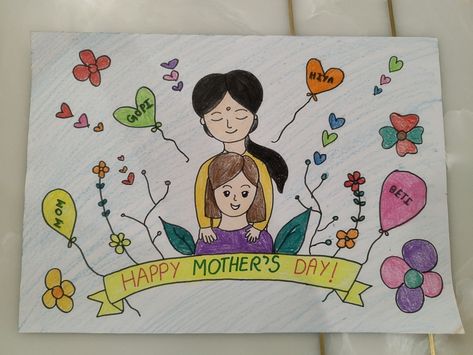 Mother's day celebration, Mother's day Activity, Mother's day poster, Mother's day creativity, Mother's day card making ideas Mother's Day Poster Making Ideas, Poster Making Ideas, Mother's Day Poster, Mother's Day Celebration, Mothers Day Poster, Mother's Day Activities, Model School, Card Making Ideas, School Activity