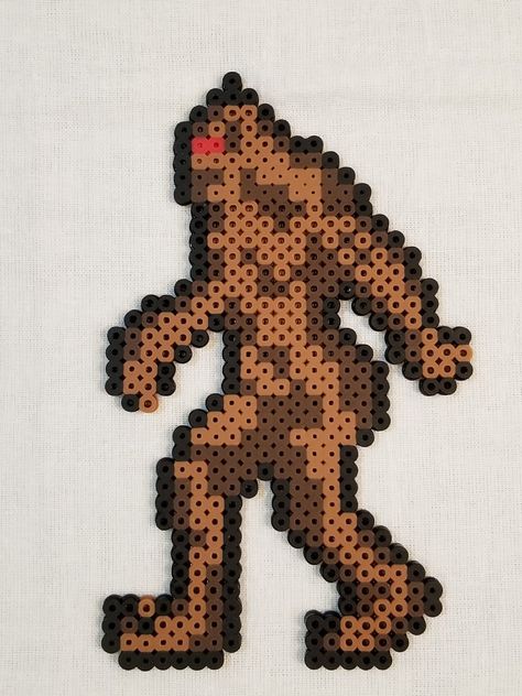 Mothman Perler Bead Patterns, Bigfoot Perler Beads, Perler Bead Patterns Big, Sasquatch Perler Bead Patterns, Bigfoot Cross Stitch Pattern, Bigfoot Pattern, Big Perler Bead Patterns, Sasquatch Cross Stitch Pattern, Hexagon Quilt Pattern